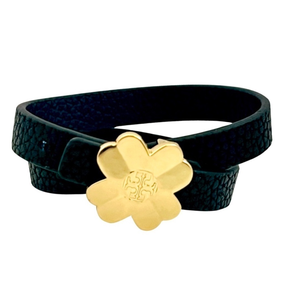 St. Patrick’s Day Shamrock Shawn Gold Clover Leather Wrap Bracelet